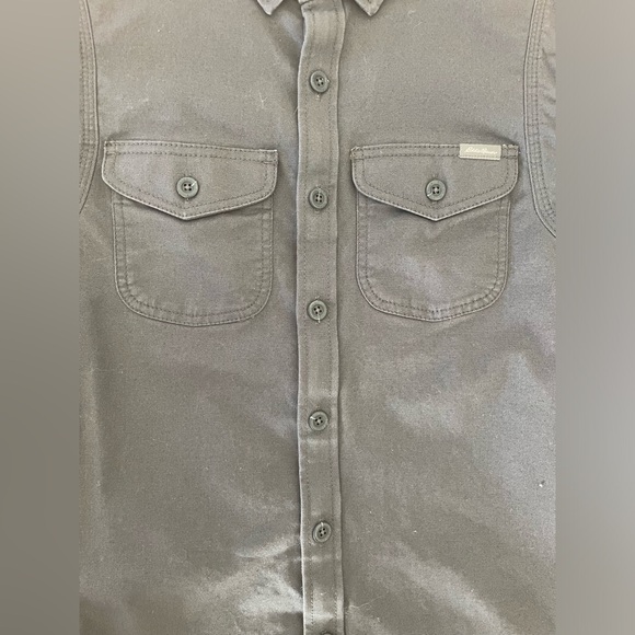 Eddie Bauer, Men's Capacitor Flex Canvas Work Shirt, Charcoal, Small - Picture 4 of 10